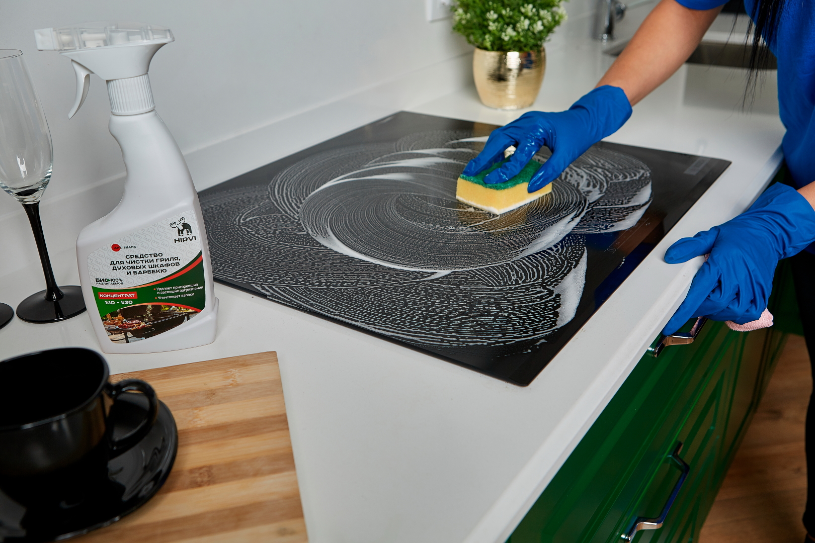 Professional cleaners efficiently tackling a living room, leaving it spotless